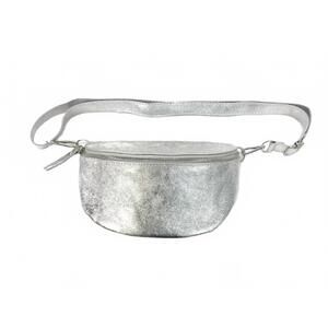 NEW BC HANDBAGS women's sol leather bag in silver